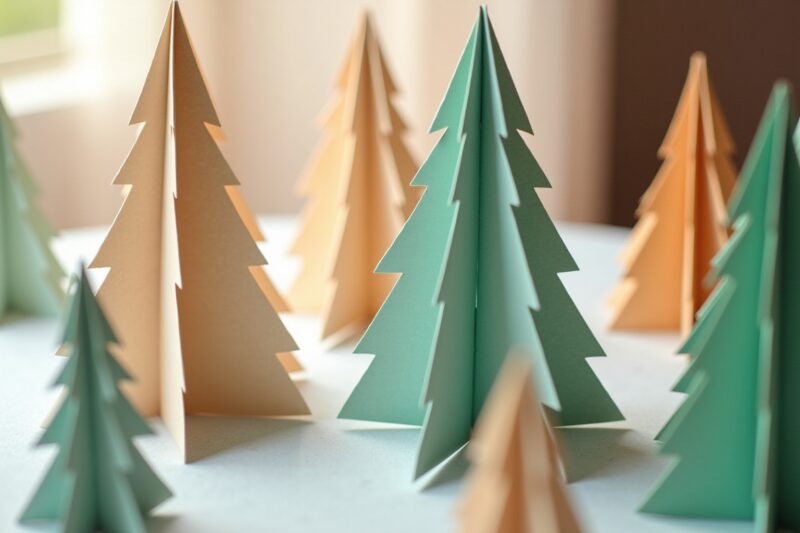 15 Weihnachtsbaum aus Papier Bastelideen